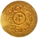 Gold Two Annas Token of Mir Usman Ali Khan of Hyderabad Farkhanda Bunyad Mint of Hyderabad State.