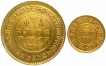 Gold Nazarana Kori and Hundred Koris Coin of Madanshinghji of Bhuj Mint of Kutch State.