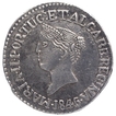 Silver Half Pardao Coin of Maria II of Goa of Indo Portuguese