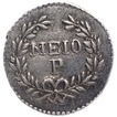 Silver Half Pardao Coin of Maria II of Goa of Indo Portuguese