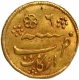 Gold One Eighth Mohur Coin of Arkat Mint of Madras Presidency.