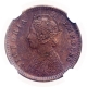 Copper One Twelfth Anna Coin of Victoria Empress of Calcutta Mint of 1877.