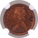 Copper One Twelfth Anna Coin of Victoria Empress of Bombay Mint of 1886.