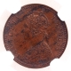 Copper One Twelfth Anna Coin of Victoria Empress of Calcutta Mint of 1893.