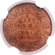 Copper One Twelfth Anna Coin of Victoria Empress of Calcutta Mint of 1898.