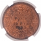 Copper Half Pice Coin of Victoria Empress of Calcutta Mint of 1888.