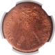 Copper Half Pice Coin of Victoria Empress of Calcutta Mint of 1890.