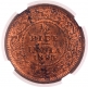 Copper Half Pice Coin of Victoria Empress of Calcutta Mint of 1893.