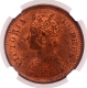 Copper Half Pice Coin of Victoria Empress of Calcutta Mint of 1893.