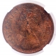 Copper Half Pice Coin of Victoria Empress of Calcutta Mint of 1895.