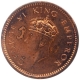 Bronze Half Pice Coin of King George VI of Calcutta Mint of 1939.