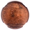 Copper One Quarter Anna Coin of King George V of Calcutta Mint of 1912.