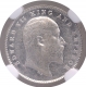 Silver Two Annas Coin of King Edward VII of Calcutta Mint of 1908.