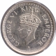 Silver Quarter Rupee Coin of King George VI of Bombay Mint of 1945.