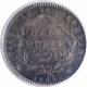 Silver Half Rupee Coin of Victoria Queen of 1849.