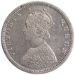 Silver Half Rupee Coin of Victoria Queen of Bombay Mint of 1874.