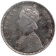 Silver Half Rupee Coin of Victoria Empress of Calcutta Mint of 1884.