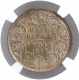 Silver Half Rupee Coin of Victoria Empress of Calcutta Mint of 1887.