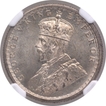 Silver Half Rupee Coin of King George V of Bombay Mint of 1912.