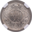 Silver Half Rupee Coin of King George V of Bombay Mint of 1914.