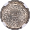 Silver Half Rupee Coin of King George V of Bombay Mint of 1919.