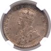 Silver Half Rupee Coin of King George V of Calcutta Mint of 1923.