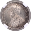 Silver Half Rupee Coin of King George V of Bombay Mint of 1924.