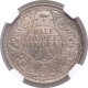 Silver Half Rupee Coin of King George V of Calcutta Mint of 1925.