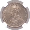 Silver Half Rupee Coin of King George V of Calcutta Mint of 1926.