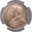 Silver Half Rupee Coin of King George V of Bombay MInt of 1926.