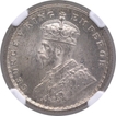 Silver Half Rupee Coin of King George V of Calcutta Mint of 1927.