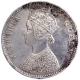 Silver One Rupee Coin of Victoria Queen of Bombay Mint of 1862.