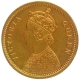 Gold One Mohur Coin of Victoria Queen of Calcutta Mint of 1862.