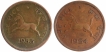 Bronze One Pice Coins of Hyderabad Mint Republic India of 1953.