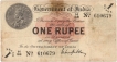 One Rupee Bank Note of King George V Signed by M.M.S.Gubbay of 1917.