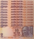 Error Ten Rupees Bank Notes of  D.Subbarao.