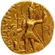 Very Rare Gold Dinar Coin of Vasishka of Kushan Dynasty of Oesho type.