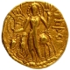 Very Rare Gold Dinar Coin of Vasishka of Kushan Dynasty of Oesho type.