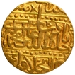 Very Rare Gold Mohur Coin of Akbar of Agra dar ul Khilafa Mint.