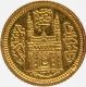 Gold One Eighth Mohur Coin of Mir Usman Ali Khan of Haidarabad Farkhanda Bunyad Mint of Hyderabad State.