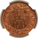 Copper One Quarter Anna Coin of King George V of Calcutta Mint of 1916.