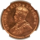 Copper One Quarter Anna Coin of King George V of Calcutta Mint of 1916.