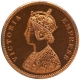 Copper Half Anna Proof Coin of Victoria Empress of Bombay Mint of 1878.