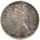 Silver Two Annas Coin of Victoria Empress of Bombay Mint of 1884.