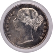 Silver Half Rupee Coin of Victoria Queen of Calcutta Mint of 1849.