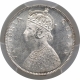 Silver One Rupee Coin of Victoria Queen of Bombay Mint of 1862.