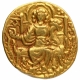 Extremely Rare Gold Dinar Coin of Magra of Later Kushan Dynasty.