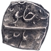 Silver Square One Eighth Rupee Coin of Aurangzeb of Burhanpur Mint.