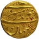 Gold Mohur Coin of Aurangzeb Alamgir of Bijapur Dar-uz-zafar Mint.