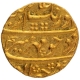 Gold Mohur Coin of Aurangzeb Alamgir of Surat Mint.